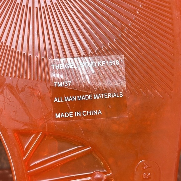 Katy Perry Women's The Geli Stud Thong in Star Fish Fiery Orange Size 7 - Picture 7 of 8